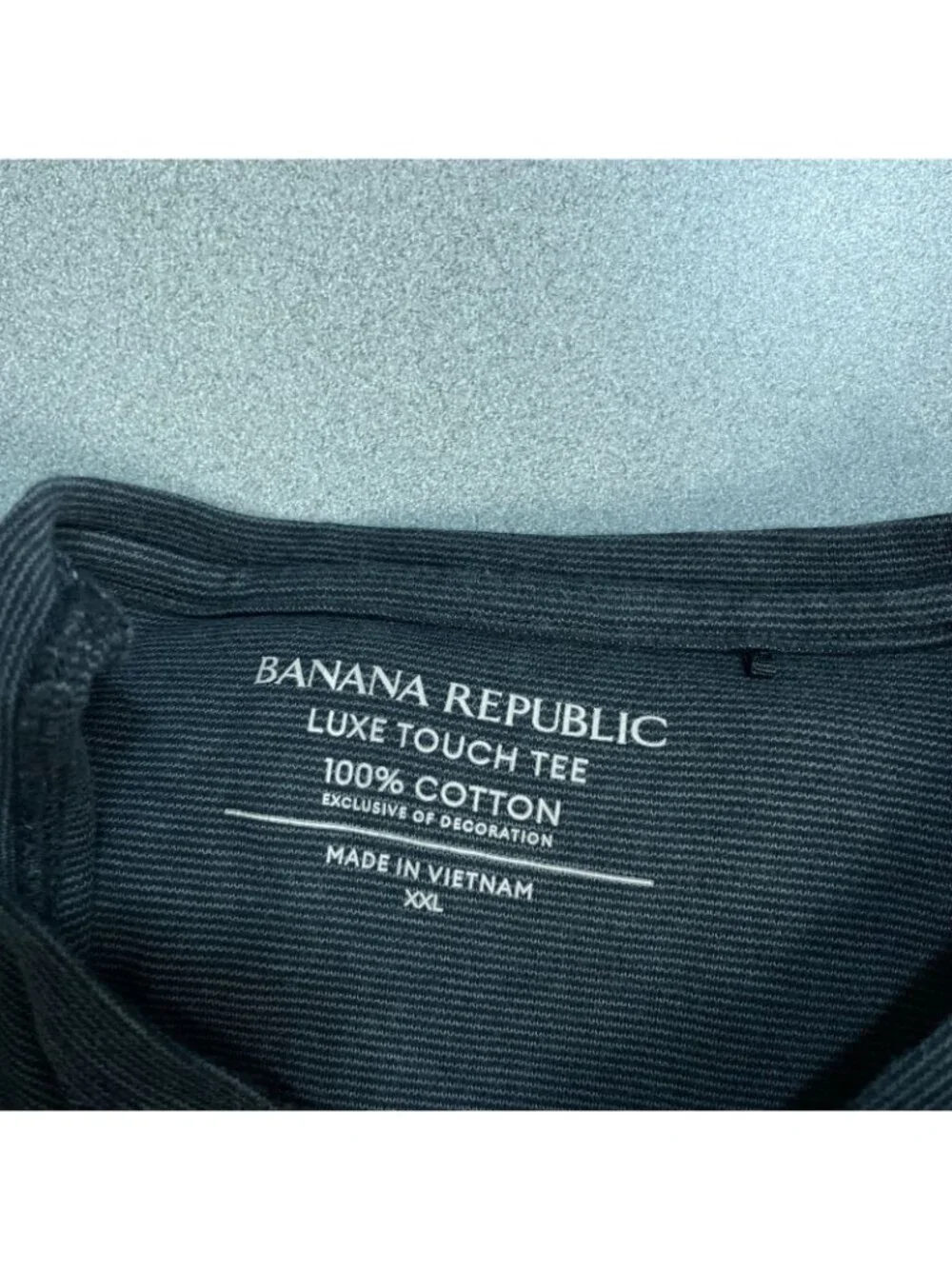 NWOT Banana Republic Men's XXL Luxe Touch Tee 100% Cotton Black